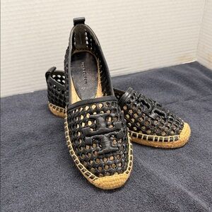 Tory Burch Black Cutout Espadrilles